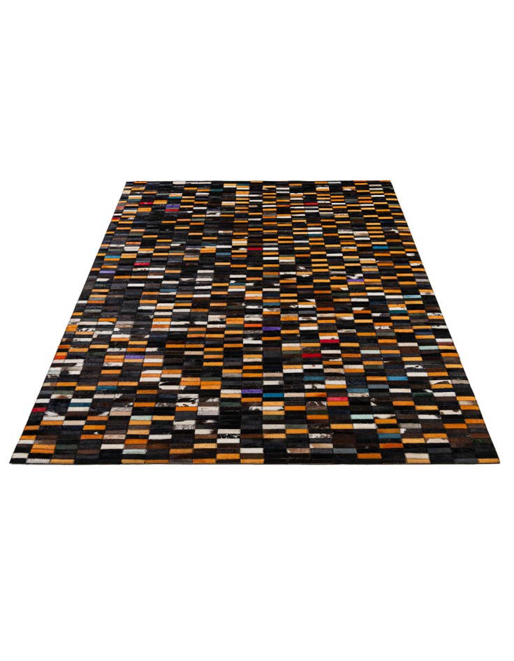 Detail image of  5' 1 x 7' 11 Cowhide - Patchwork Rug