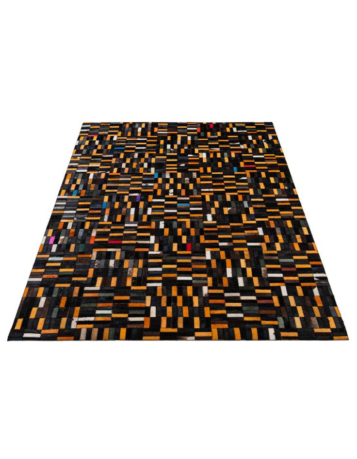 Detail image of  4' 11 x 7' 11 Cowhide - Patchwork Rug