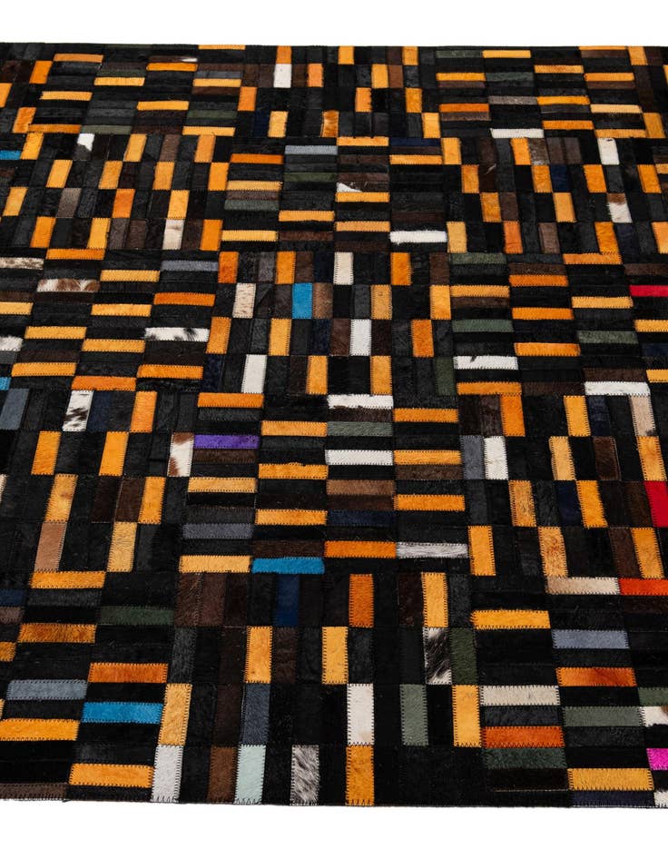Detail image of  4' 11 x 7' 11 Cowhide - Patchwork Rug