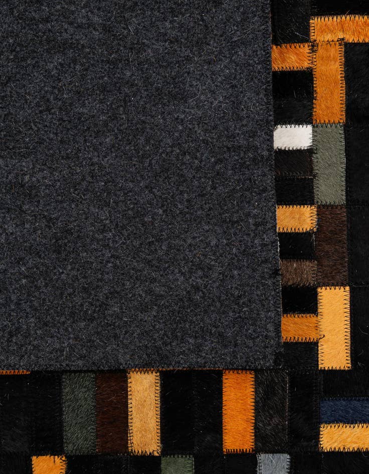 Detail image of  4' 11 x 7' 11 Cowhide - Patchwork Rug