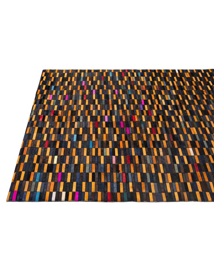 Detail image of  5' 2 x 7' 11 Cowhide - Patchwork Rug