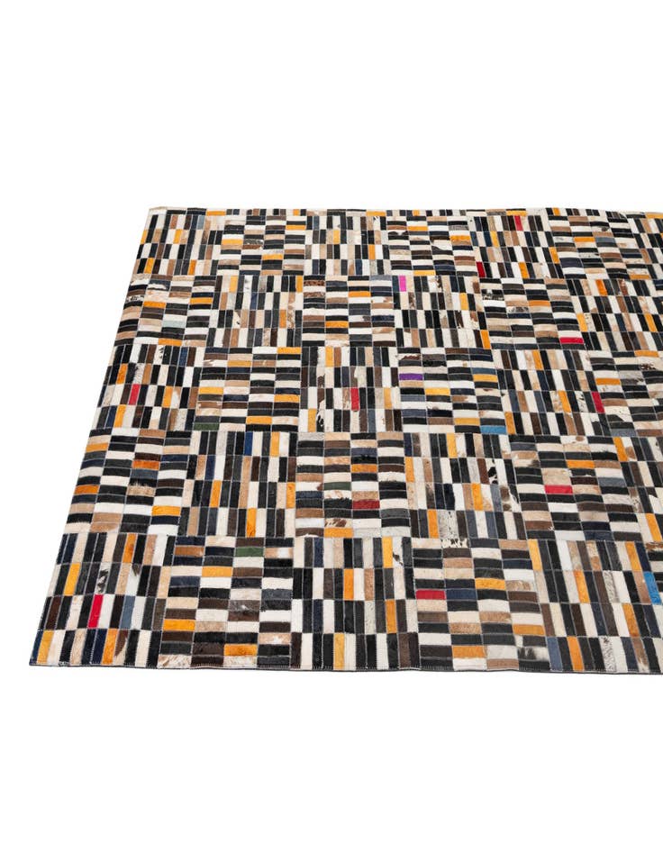 Detail image of  5' 1 x 8' 2 Cowhide - Patchwork Rug