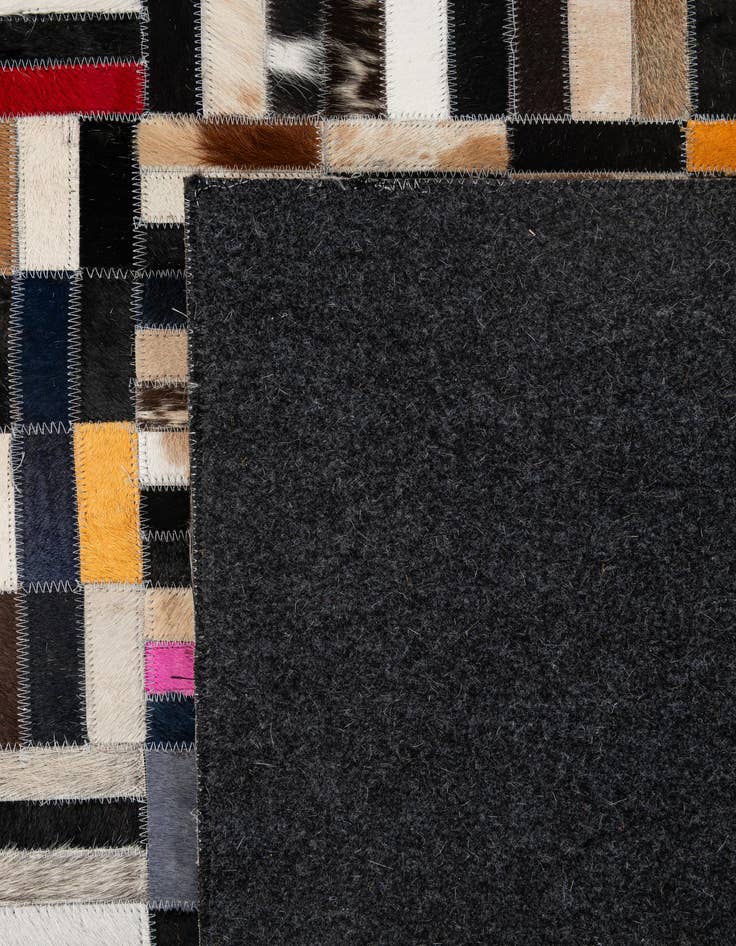 Detail image of  5' 1 x 8' 2 Cowhide - Patchwork Rug