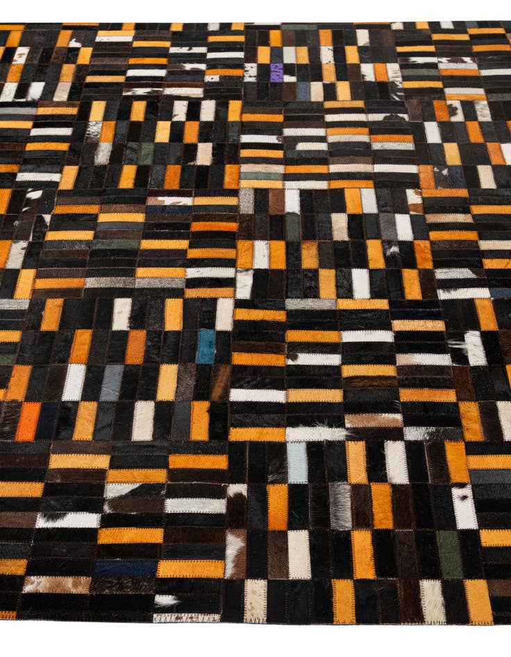 Detail image of  5' 1 x 8' 1 Cowhide - Patchwork Rug
