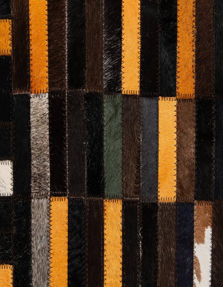 Detail image of  5' 1 x 8' 1 Cowhide - Patchwork Rug