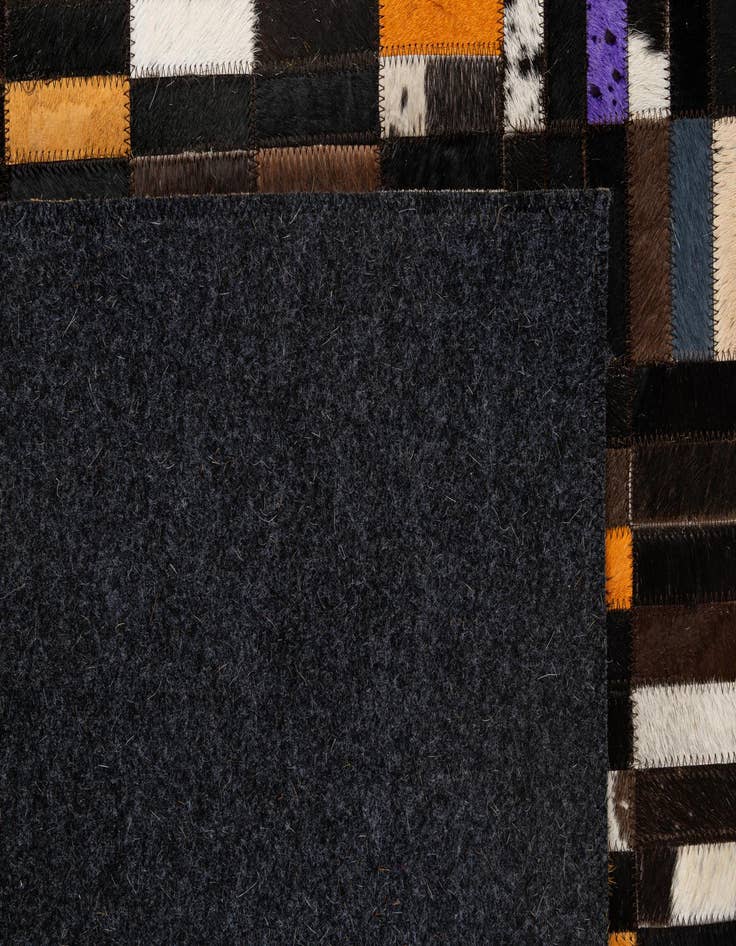 Detail image of  5' 1 x 8' 1 Cowhide - Patchwork Rug