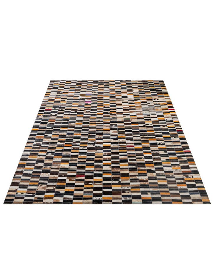 Detail image of  5' 3 x 8' 1 Cowhide - Patchwork Rug