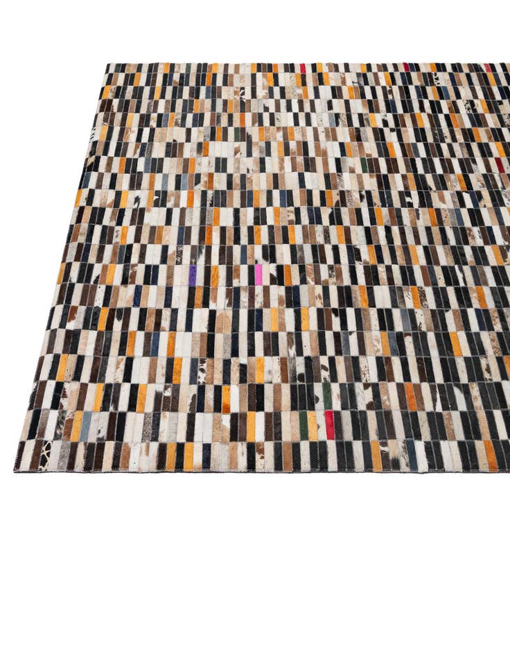 Detail image of  5' 3 x 8' 1 Cowhide - Patchwork Rug