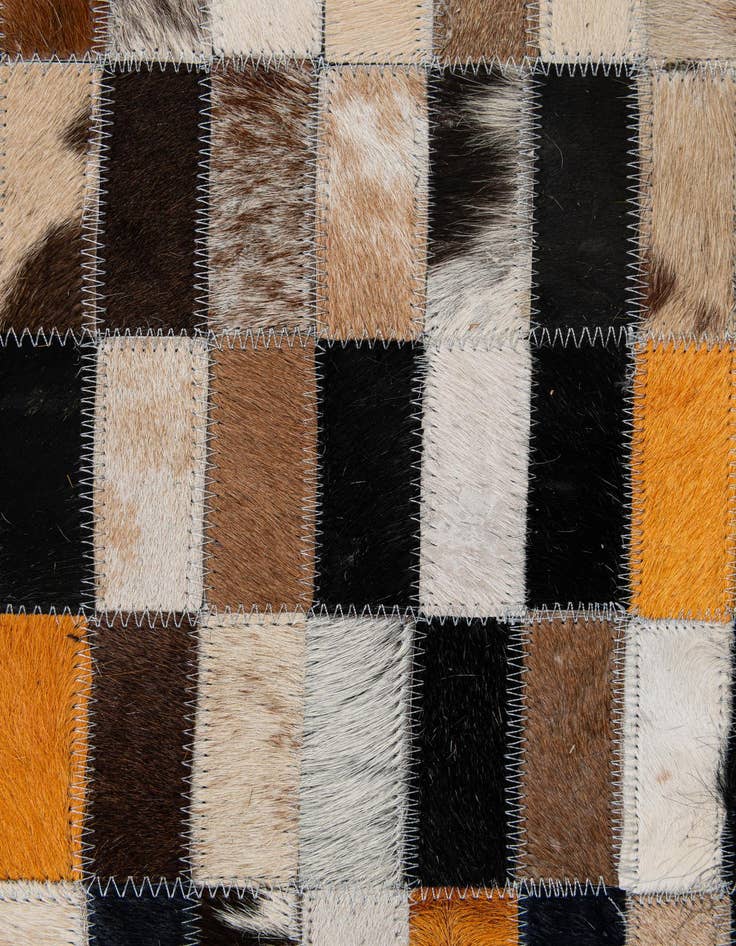 Detail image of  5' 3 x 8' 1 Cowhide - Patchwork Rug