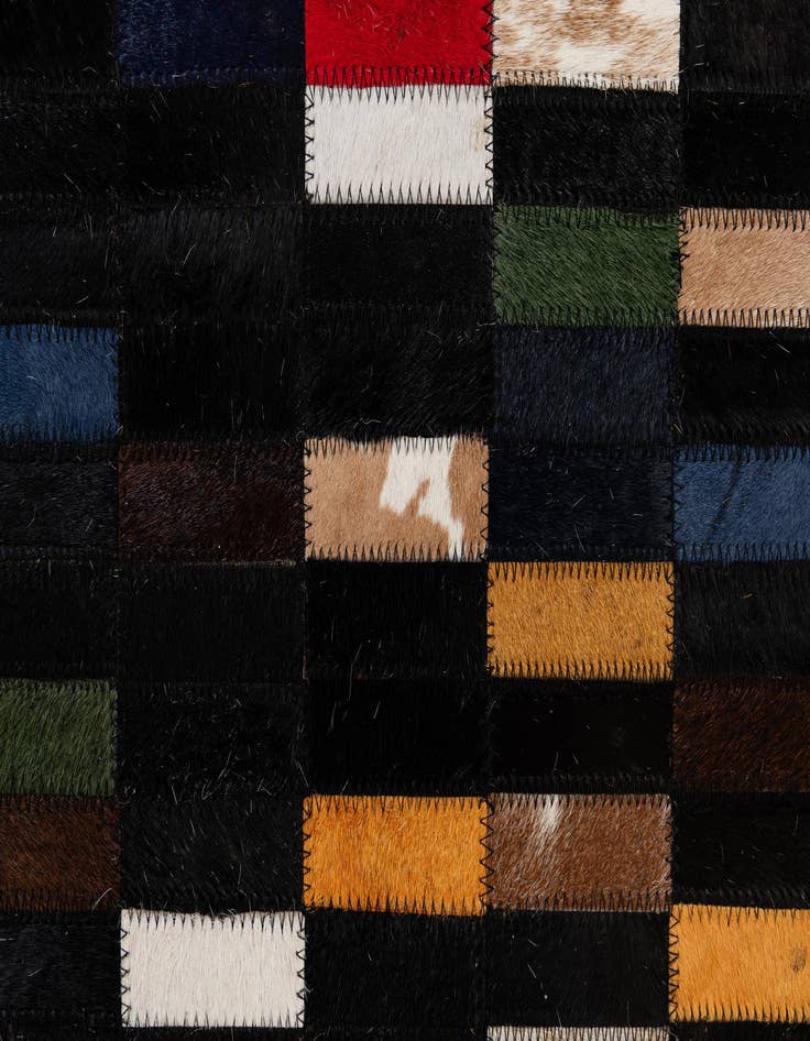 Detail image of  5' 3 x 7' 11 Cowhide - Patchwork Rug