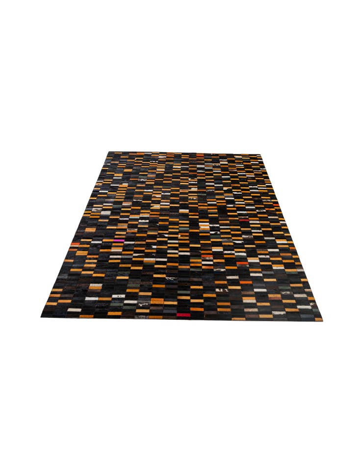 Detail image of  5' 2 x 8' 1 Cowhide - Patchwork Rug