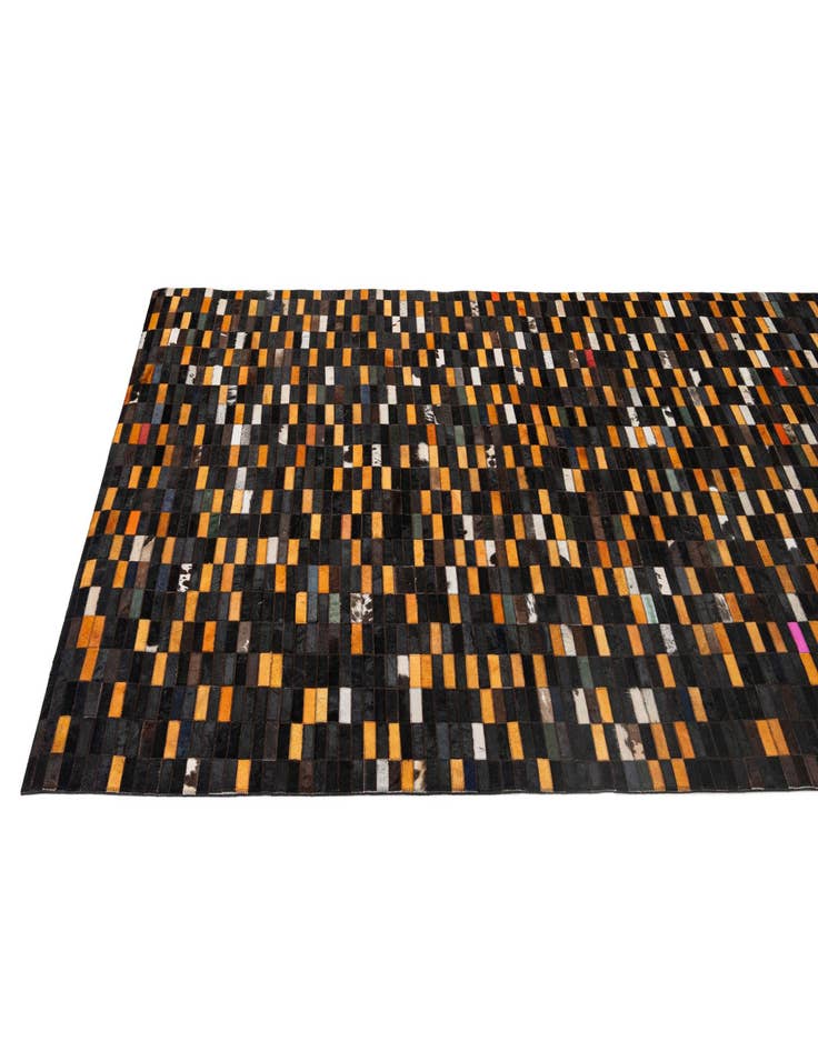 Detail image of  5' 2 x 8' 1 Cowhide - Patchwork Rug