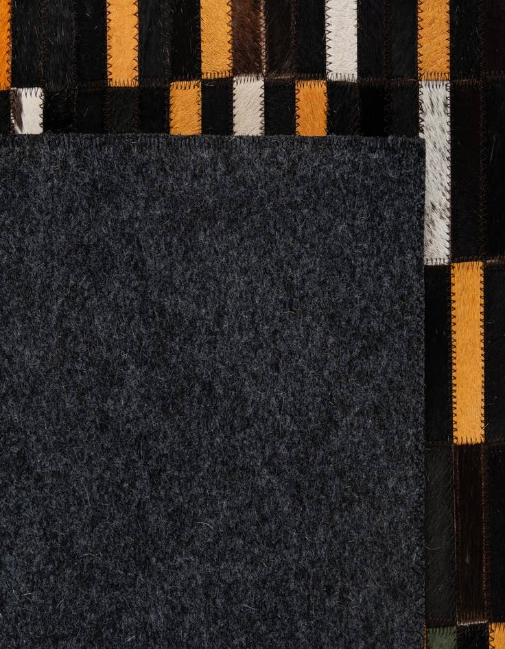 Detail image of  5' 2 x 8' 1 Cowhide - Patchwork Rug