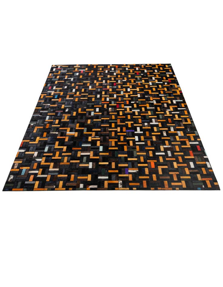 Detail image of  5' 1 x 7' 11 Cowhide - Patchwork Rug