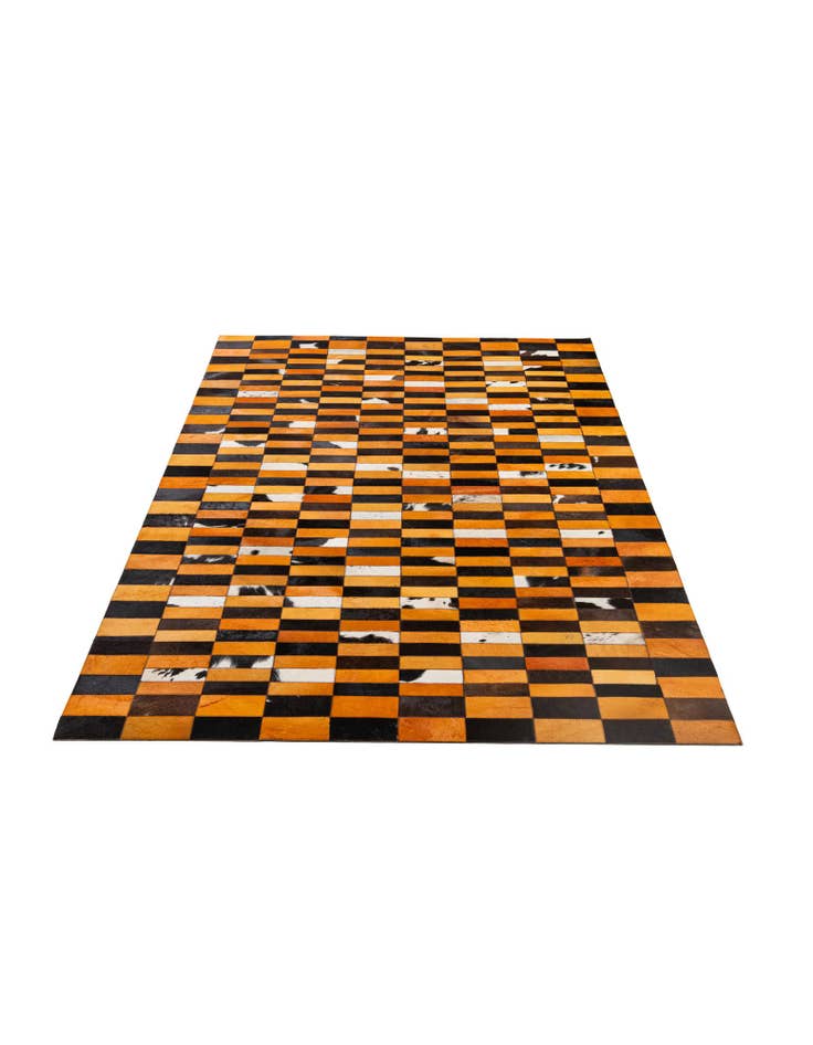 Detail image of  5' 1 x 7' 11 Cowhide - Patchwork Rug