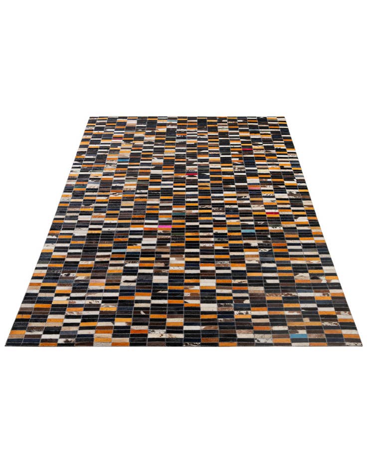Detail image of  4' 11 x 7' 11 Cowhide - Patchwork Rug