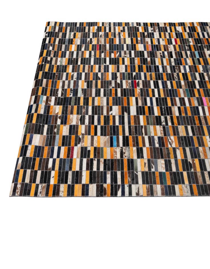 Detail image of  4' 11 x 7' 11 Cowhide - Patchwork Rug