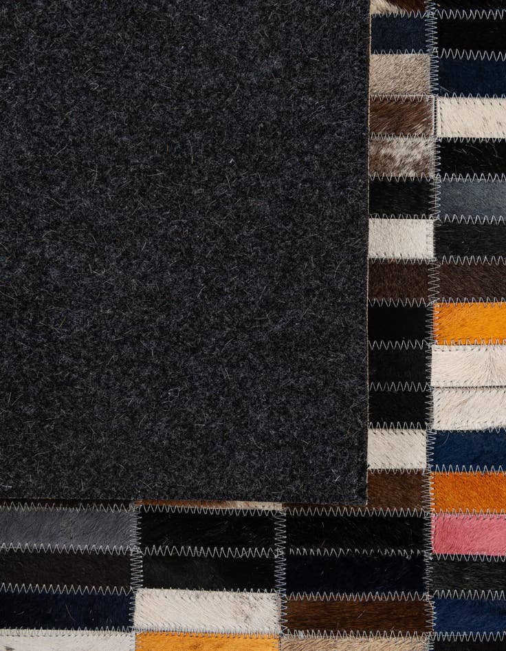 Detail image of  4' 11 x 7' 11 Cowhide - Patchwork Rug