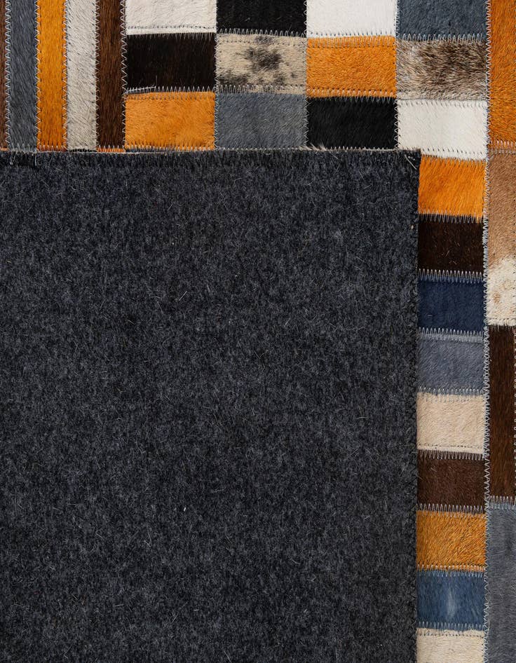 Detail image of  5' 1 x 7' 10 Cowhide - Patchwork Rug