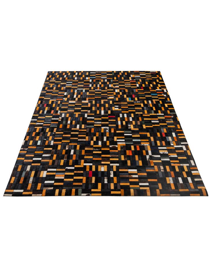 Detail image of  5' 2 x 8' 1 Cowhide - Patchwork Rug