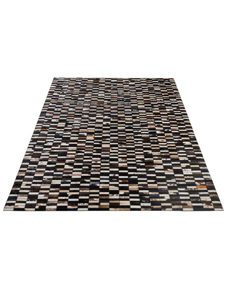 Detail image of  5' 2 x 8' Cowhide - Patchwork Rug