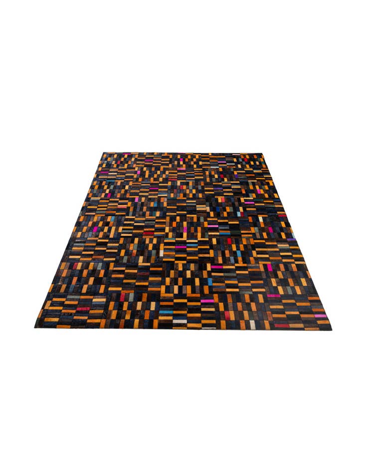 Detail image of  5' 1 x 8' Cowhide - Patchwork Rug