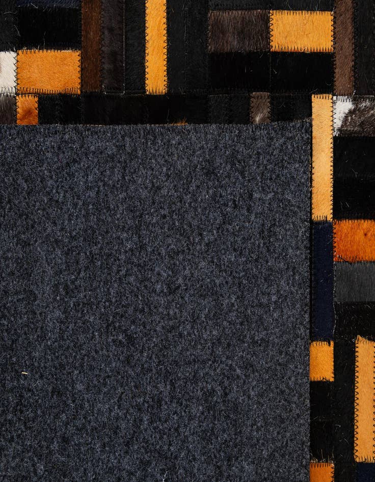 Detail image of  5' 2 x 8' 2 Cowhide - Patchwork Rug