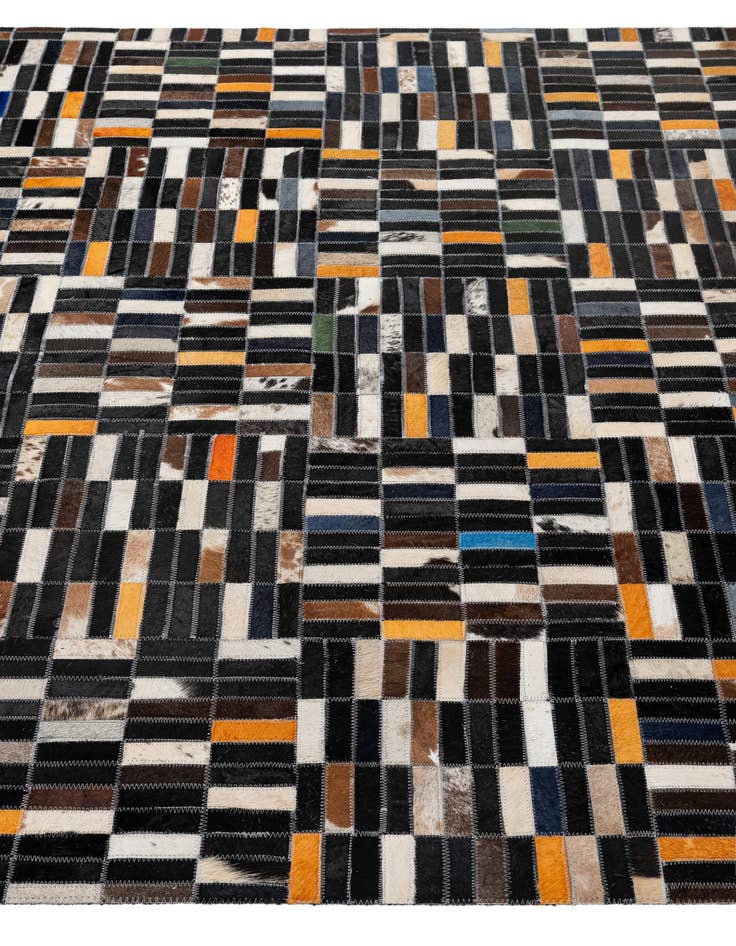 Detail image of  5' 1 x 8' 1 Cowhide - Patchwork Rug