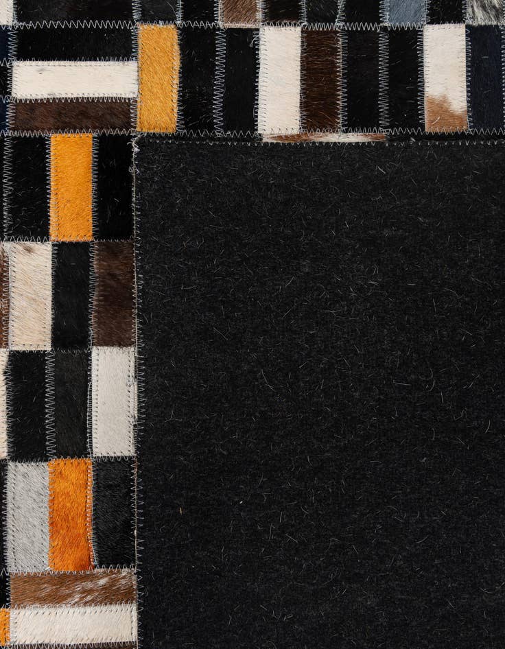Detail image of  5' 1 x 8' 1 Cowhide - Patchwork Rug
