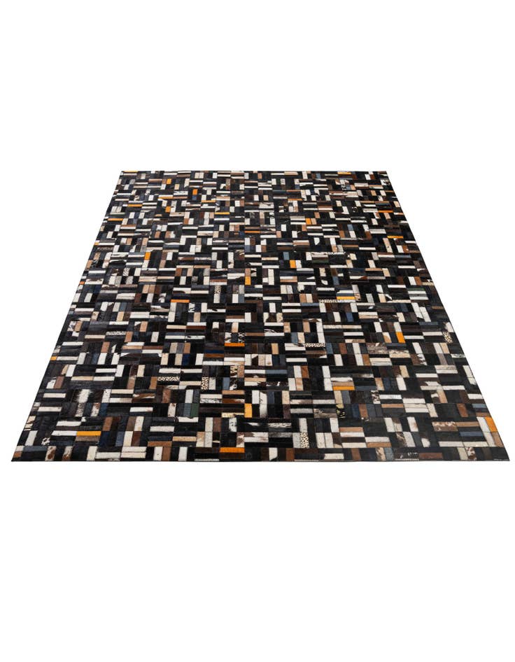 Detail image of  5' x 8' 1 Cowhide - Patchwork Rug