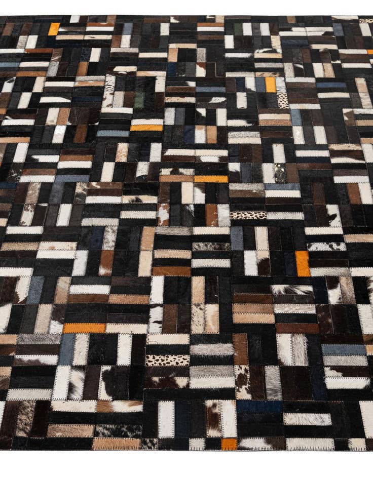 Detail image of  5' x 8' 1 Cowhide - Patchwork Rug