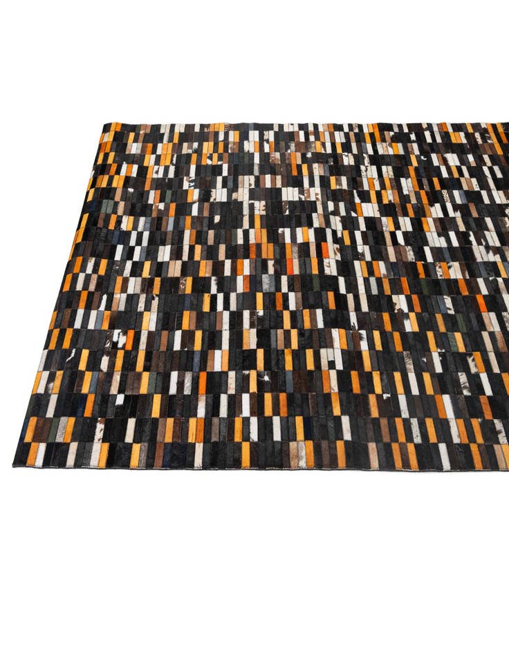 Detail image of  5' 3 x 7' 11 Cowhide - Patchwork Rug