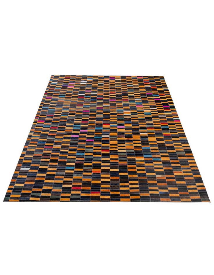 Detail image of  5' 1 x 8' Cowhide - Patchwork Rug