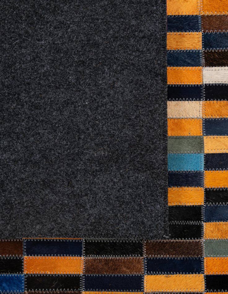 Detail image of  5' 1 x 8' Cowhide - Patchwork Rug