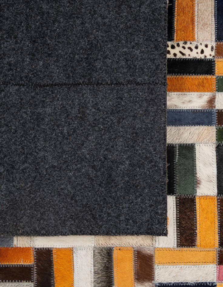 Detail image of  5' 1 x 8' 1 Cowhide - Patchwork Rug