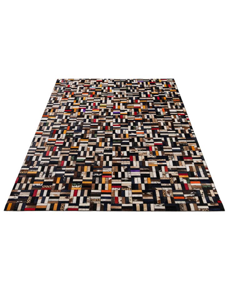 Detail image of  5' 1 x 8' 1 Cowhide - Patchwork Rug