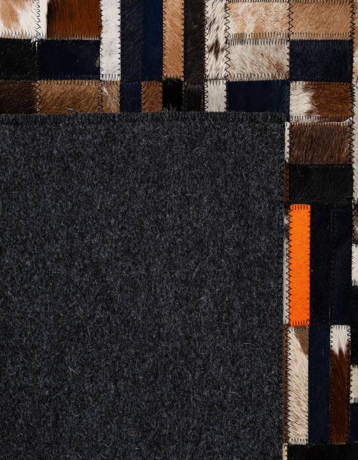 Detail image of  5' 1 x 8' 1 Cowhide - Patchwork Rug