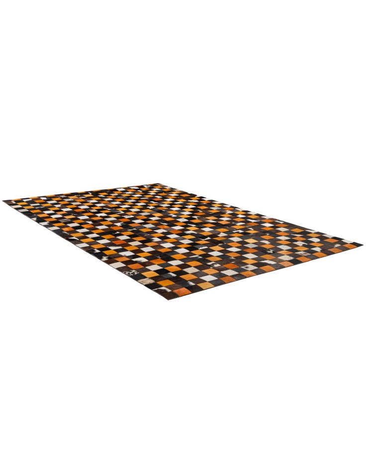 Detail image of  5' 2 x 8' Cowhide - Patchwork Rug