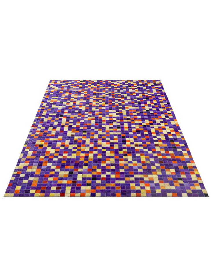 Detail image of  5' 2 x 7' 11 Cowhide - Patchwork Rug