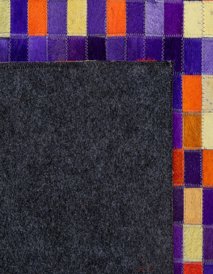 Detail image of  5' 2 x 7' 11 Cowhide - Patchwork Rug