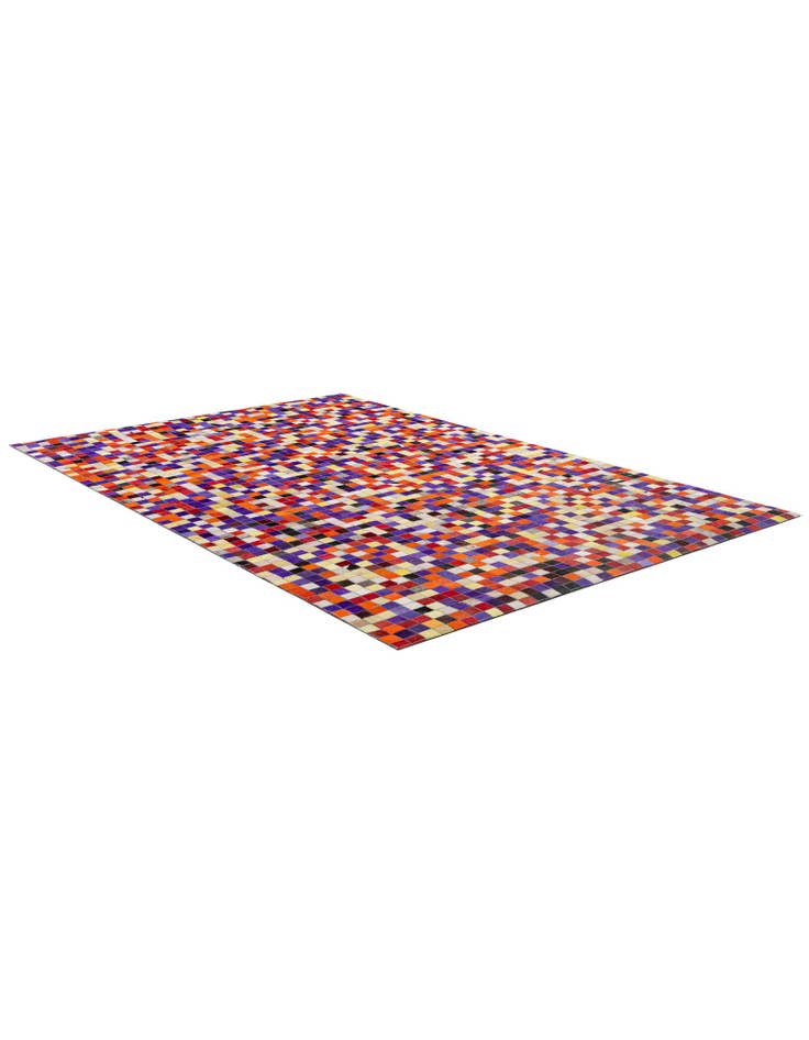 Detail image of  5' 1 x 7' 11 Cowhide - Patchwork Rug