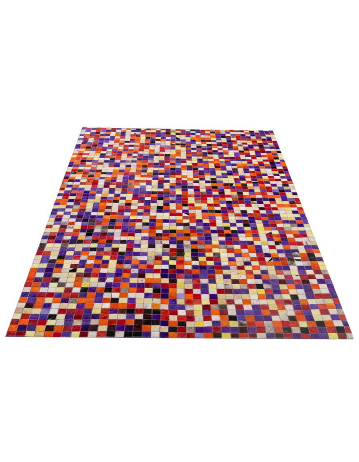 Detail image of  5' 1 x 7' 11 Cowhide - Patchwork Rug