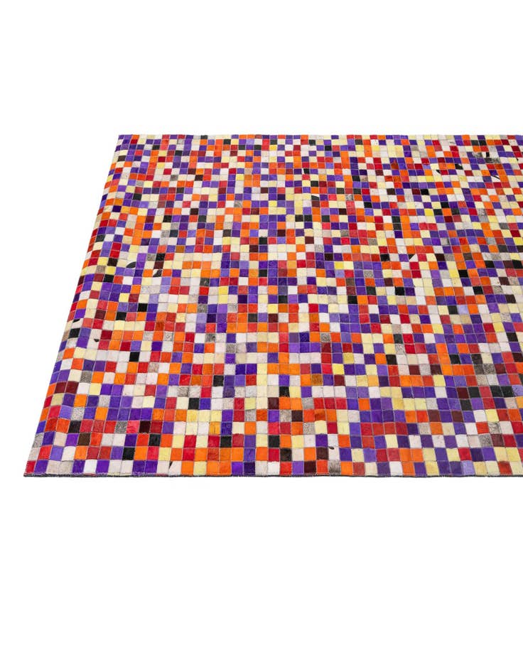 Detail image of  5' 1 x 7' 11 Cowhide - Patchwork Rug