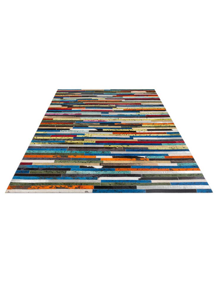 Detail image of  5' 1 x 8' 1 Cowhide - Patchwork Rug