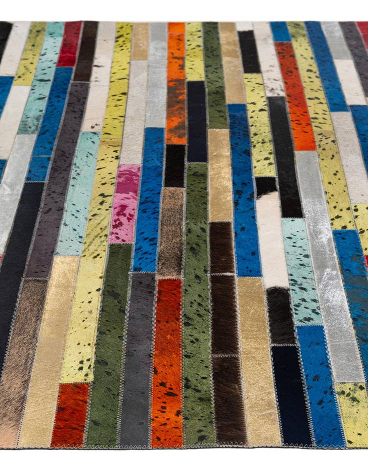 Detail image of  5' 1 x 8' 1 Cowhide - Patchwork Rug
