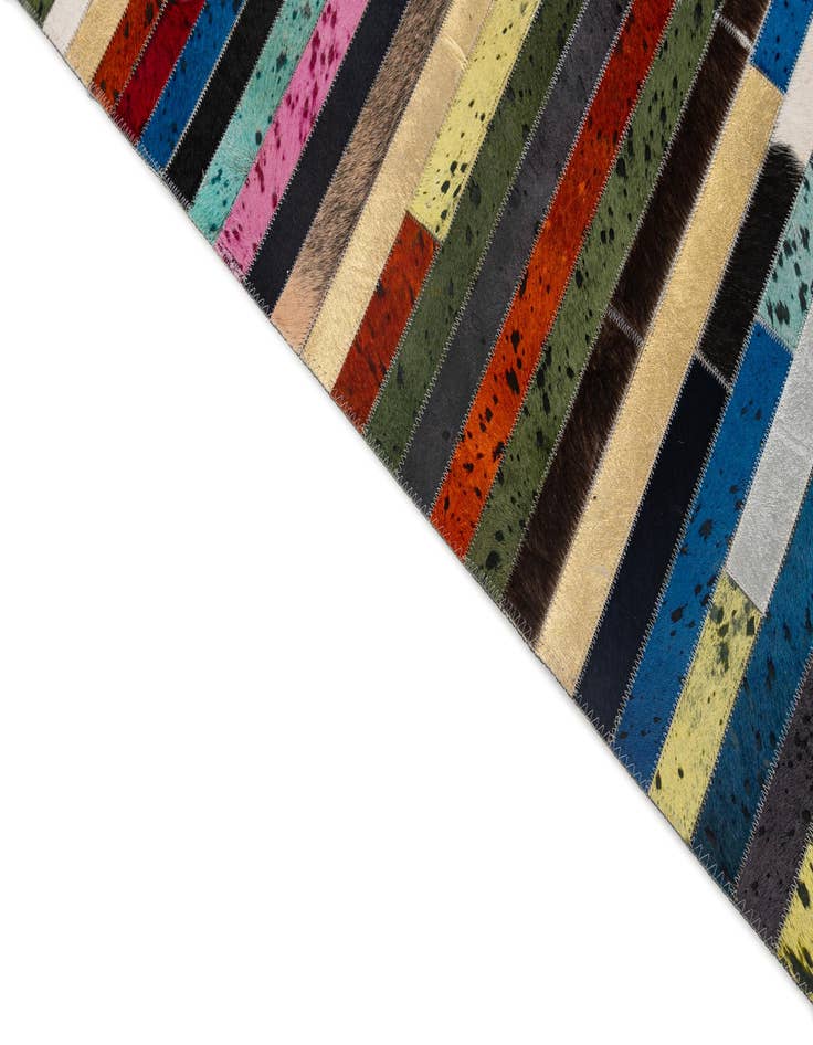 Detail image of  5' 1 x 8' 1 Cowhide - Patchwork Rug