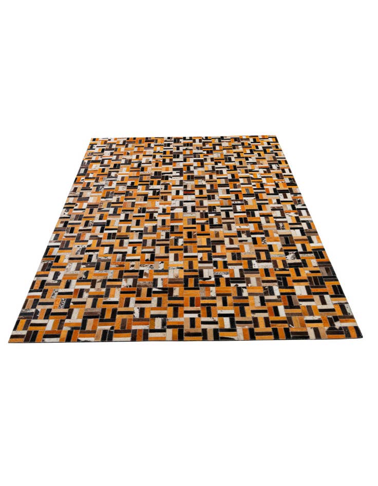 Detail image of  5' x 7' 11 Cowhide - Patchwork Rug