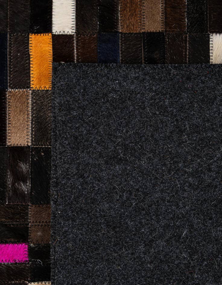 Detail image of  5' 1 x 8' 1 Cowhide - Patchwork Rug