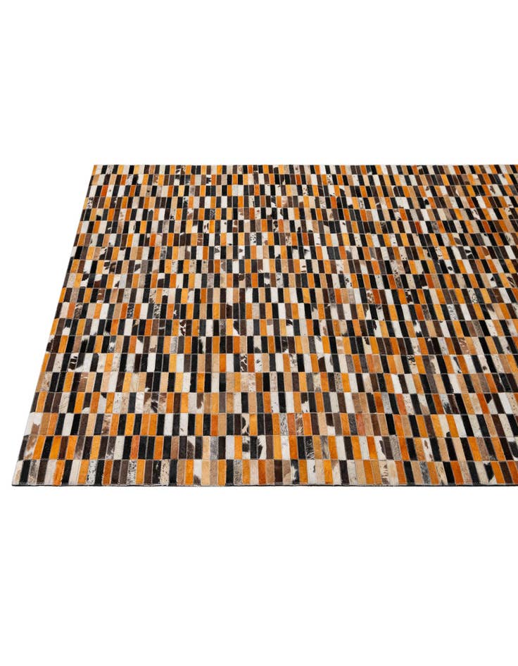 Detail image of  4' 11 x 7' 9 Cowhide - Patchwork Rug