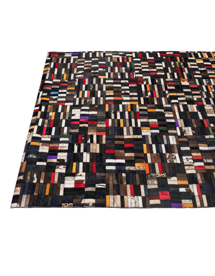 Detail image of  5' 1 x 8' 1 Cowhide - Patchwork Rug
